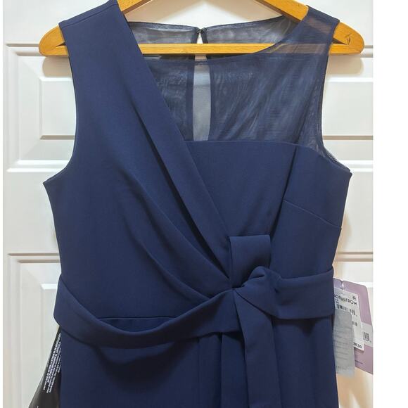 JS COLLECTIONS Womens Sleeveless Aubree Oversize Bow Jumpsuit 8 Navy 86411860 - Picture 7 of 14